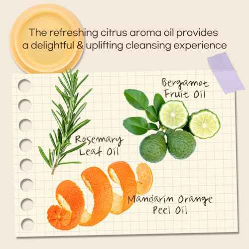 Petitfee Beautifying Mood On Cleanser 3.38 fl. oz. (100ml) - Cleansing Balm, Makeup Removal, Pore Cleansing, Dissolves Sunscreen, Moisturizing Finish with Citrus Aroma Oil, Korean Skincare