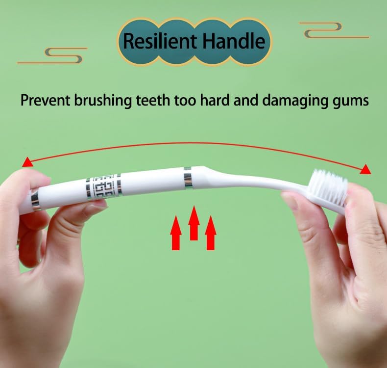 Skiennix Medium Manual Toothbrush Pack - 6 Deep Cleaning Toothbrushes for Sensitive Teeth & Gums | Gold Edition