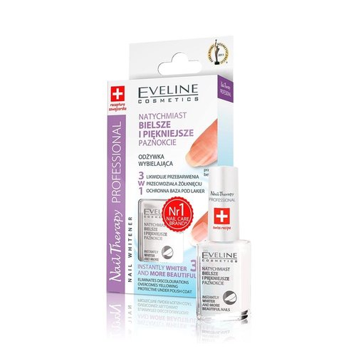 Eveline Cosmetics Nail Whitener - 3 In 1 Formula for Instant Brightening & Whitening