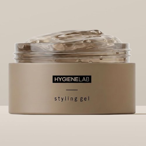 HygieneLab Men's Hair Gel - EWG Verified, Strong Hold & Matte Finish, Weightless Texture, Sandalwood Scent