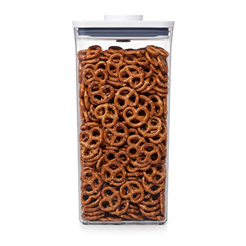 OXO Good Grips POP Container - Airtight Food Storage - Small Square Tall 2.3 Qt Ideal for spaghetti, linguini and lasagna