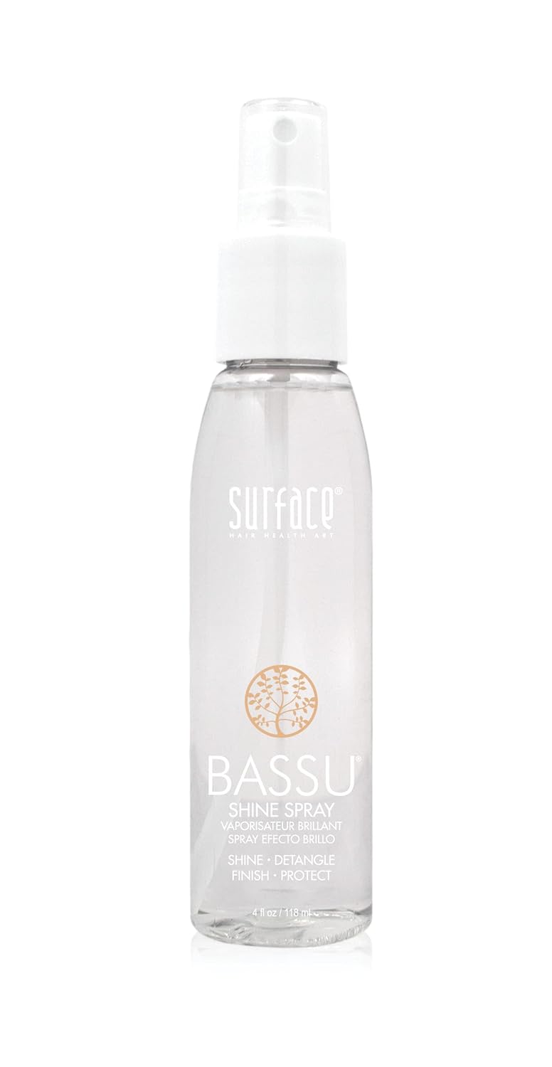 Surface Hair Bassu Leave-In Shine Spray - Shines, Detangles, Protects & Softens - 4 Fl Oz