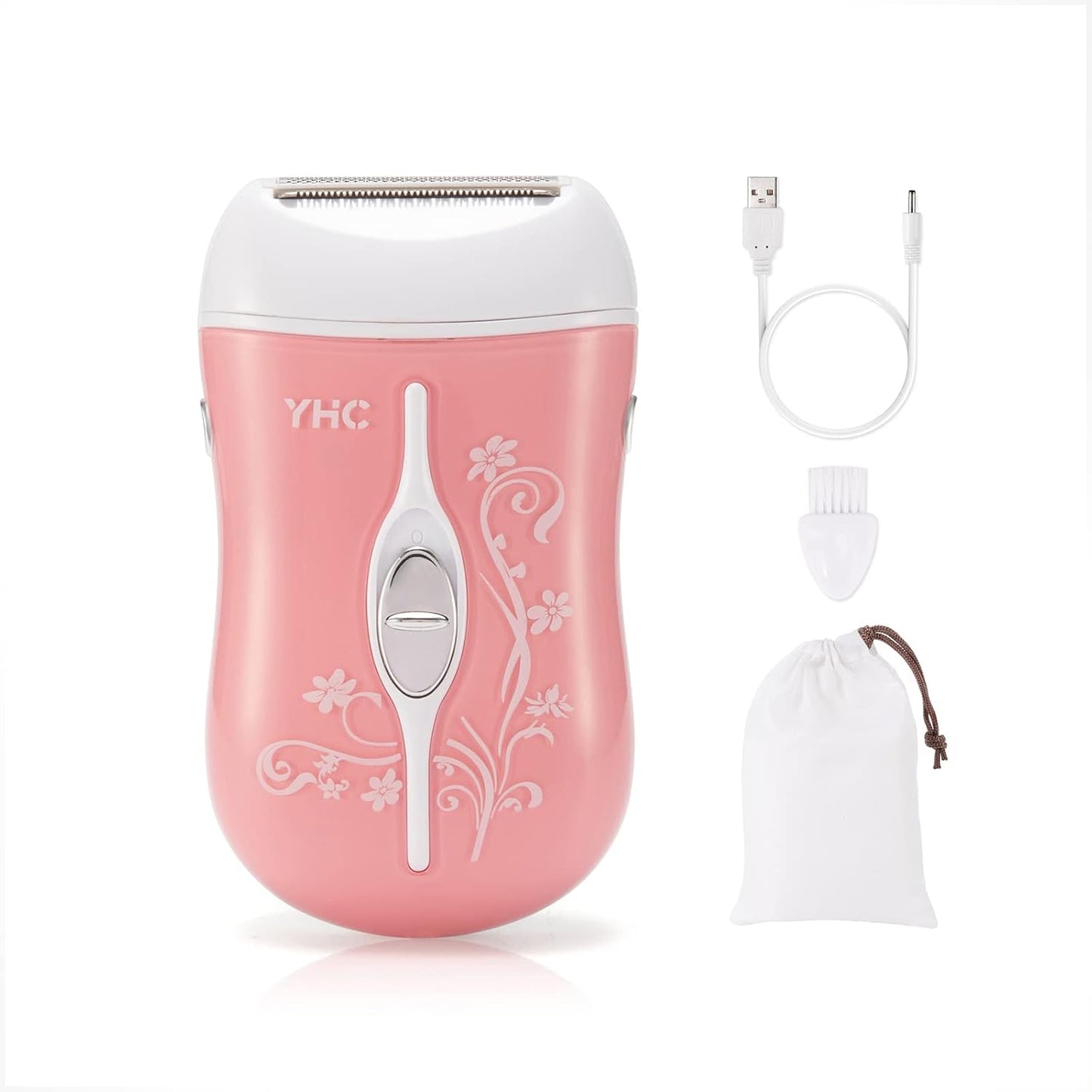 YHC Electric Razor for Women - Cordless Rechargeable Shaver for Legs, Underarms & Bikini | Hypoallergenic Foil