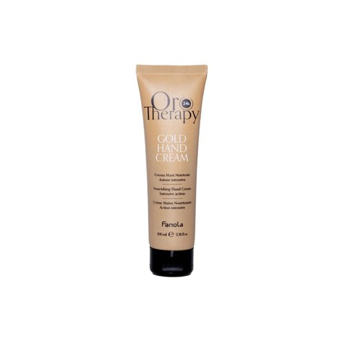 Fanola Oro Therapy Gold Hand Cream - Nourishing Argan Oil & Glycerin Formula - Travel Size (3.56 oz)
