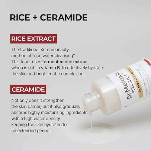 Dr.Melaxin Peel Shot Glow Rice Toner 200ml hydrated Skin Cleansing Skin Korean Skin Care