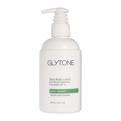 Glytone Daily Body Lotion with SPF 15 - Broad Spectrum Sunscreen Moisturizer for Sensitive Skin - 12 oz