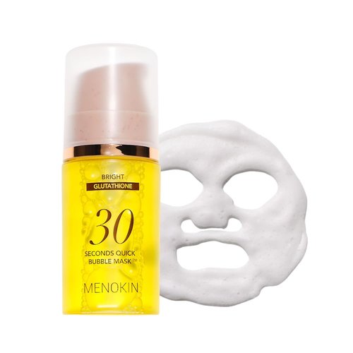 MENOKIN 30 Seconds Quick Bubble Mask - Brightening Vitamin C & Niacinamide Micro-Bubbles for Dark Spots | 2.36 fl. oz.