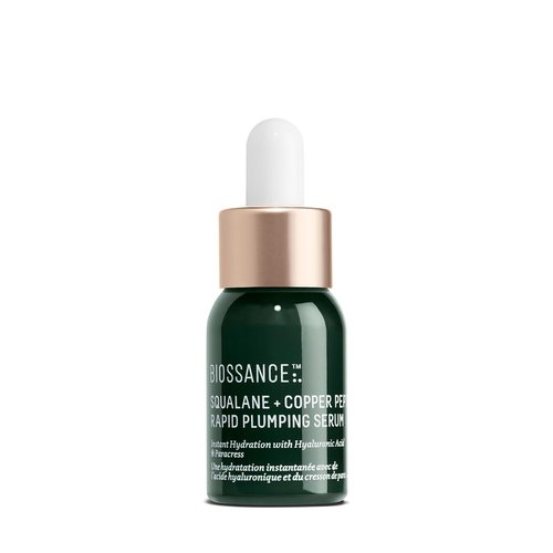 Biossance Squalane + Copper Peptide Serum - Rapid Plumping Face Serum for All Skin Types | Vegan, Hydrating, Anti-Aging