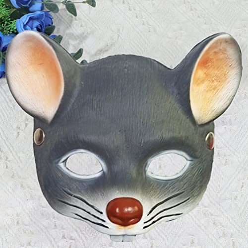 NOLITOY Rat Head Masks Animal Mouse Masks for Halloween Costume Party Props Brown