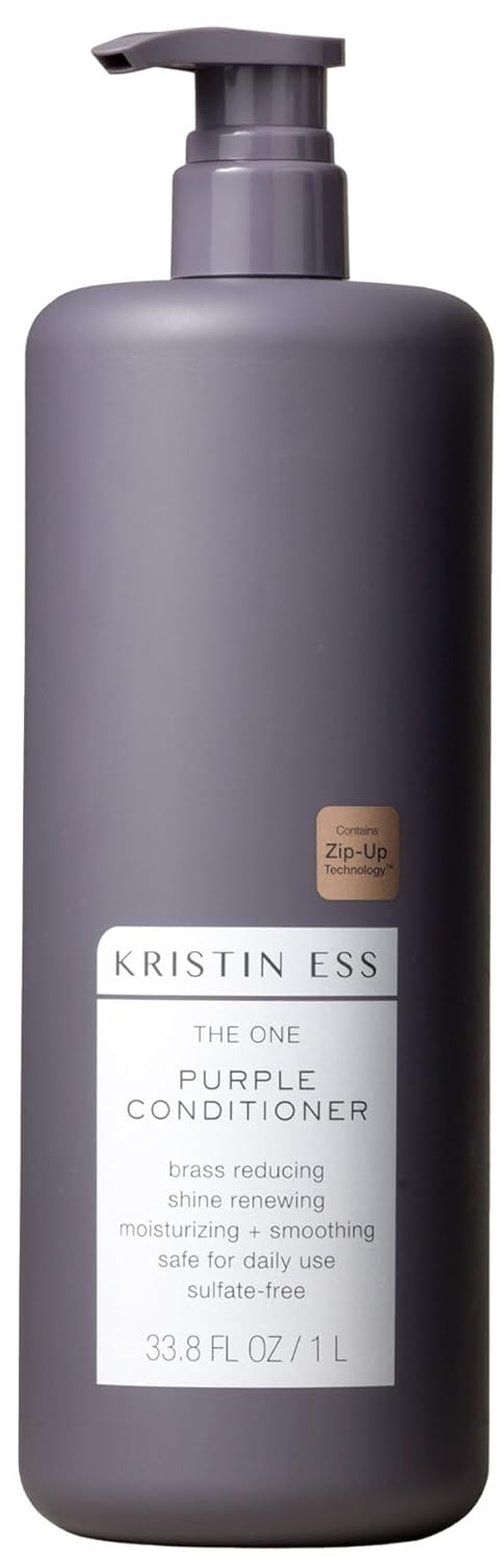 Kristin Ess Hair The One Purple Conditioner - Toning Moisturizer for Blonde Hair, 33.8 fl oz