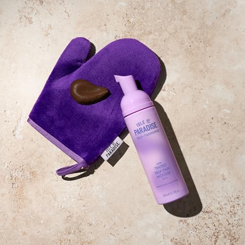 Isle of Paradise Tinted Self Tanning Mousse- Dark, Streak-Free Self Tanner, Natural-Looking & Lasts Up to 7 Days, Vegan & Cruelty Free Sunless Tanning Foam Mousse, 6.76 fl oz.