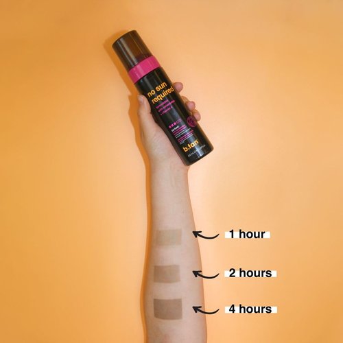 b.tan Dark Self Tanner Mousse - 1 Hour Express Sunless Tanning Treatment with Ceramides & Vitamin C | 6.7 Fl Oz