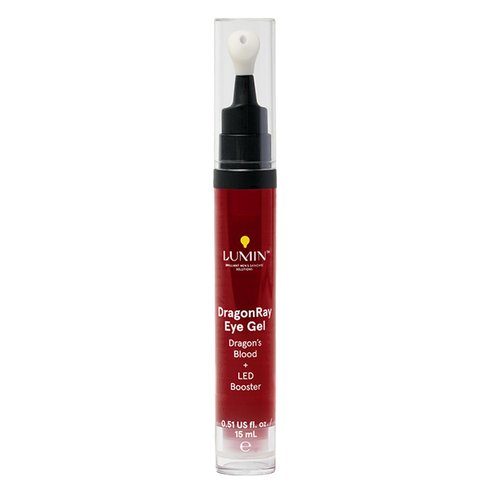Lumin DragonRay Eye Gel, Under Eye Serum for Red Light Therapy, Peptides, Hyaluronic Acid & Caffeine Cream, Reduces Dark Circles & Puffiness, Compatible w Luminator Eye Mask, Vegan, 0.51oz (15ml)