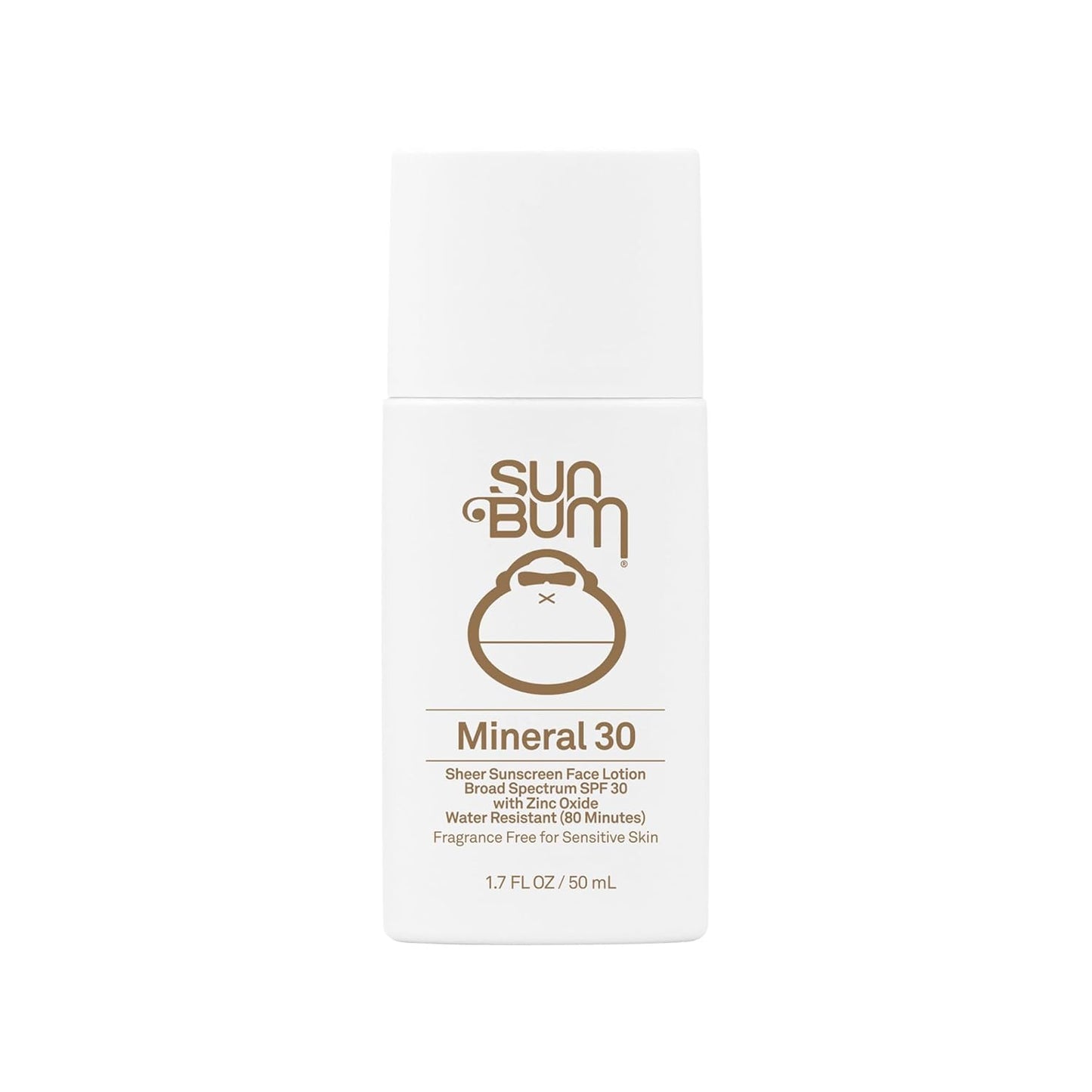 Sun Bum Mineral SPF 30 Face Sunscreen Lotion - Fragrance-Free Moisturizing Protection - Travel Size 1.7 oz