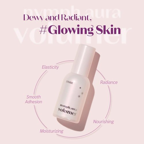 ETUDE Nymph Aura Volumer | Hydrating Face Primer for Radiant Glow - 0.81 Fl Oz K-Beauty Cream