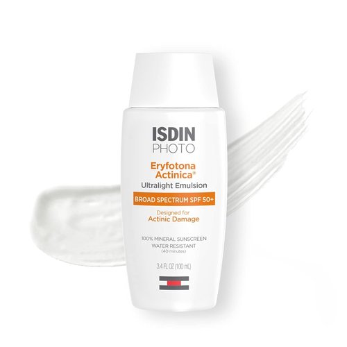 ISDIN Eryfotona Actinica SPF 50+ | Mineral Face Sunscreen with Zinc Oxide | No White Cast, Dermatologist Recommended