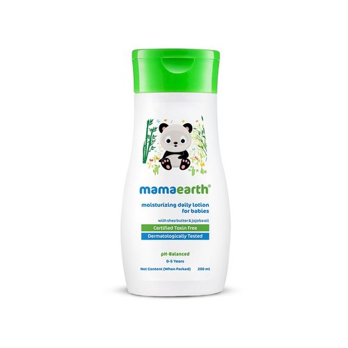 Mamaearth Daily Moisturizing Baby Body Lotion - Nourishing Shea Butter & Jojoba Oil | Gentle Formula for Sensitive Skin | 6.76 Fl Oz (200ml)