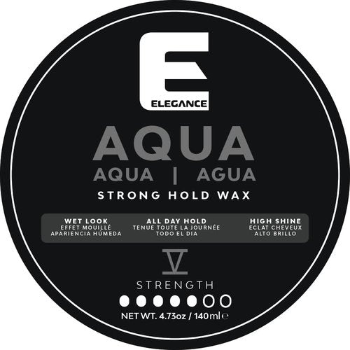E Elegance Hair Products - Aqua Hair Styling Wax - Strong Hold & High Shine | 4.73 oz Grey
