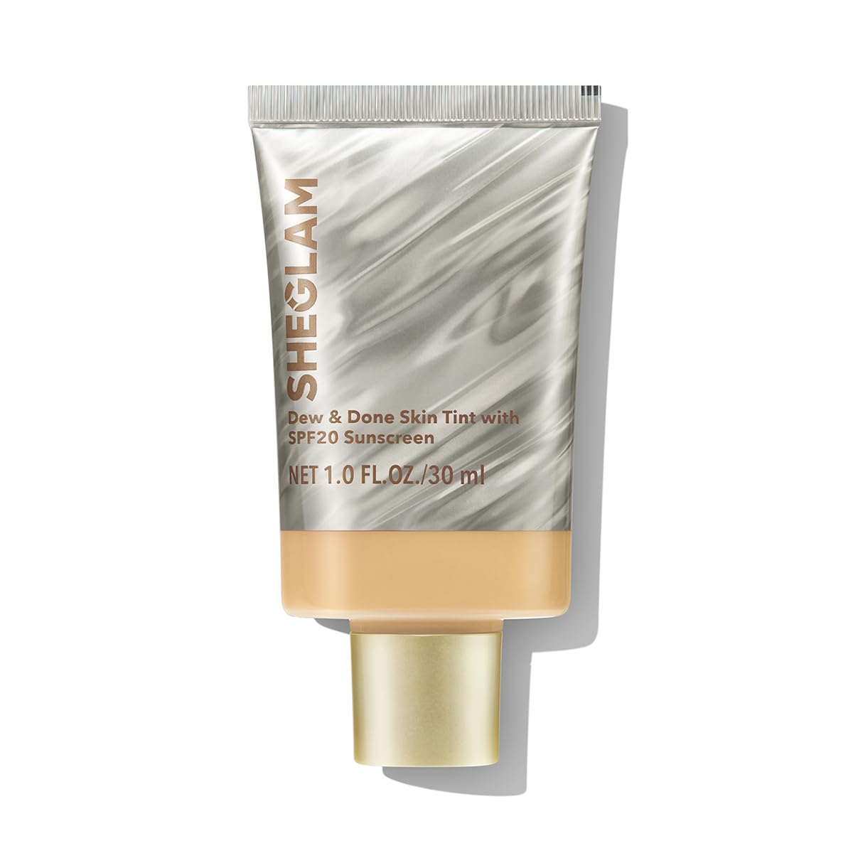 SheGlam Dew & Done Skin Tint - SPF 20 Light-Medium Coverage Foundation for Even Skin Tone | Bamboo