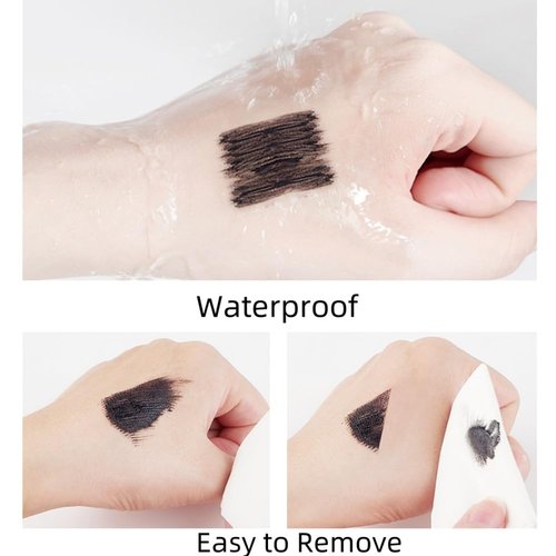 Regine Switzerland Waterproof Mascara - Black, No Clumping, Long-Lasting Volume & Length, Comb Brush