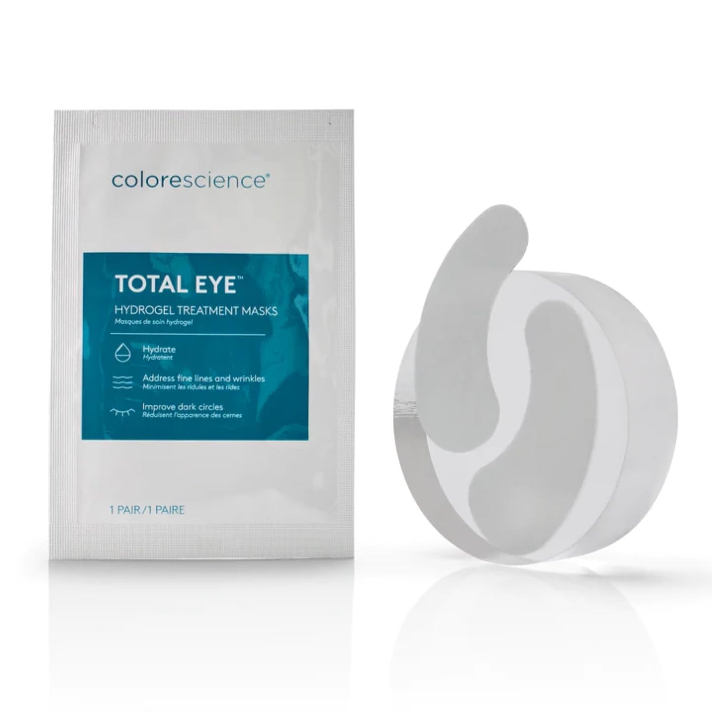Colorescience Total Eye Hydrogel Treatment Masks - Revitalize & Hydrate Your Eyes | 12 Count