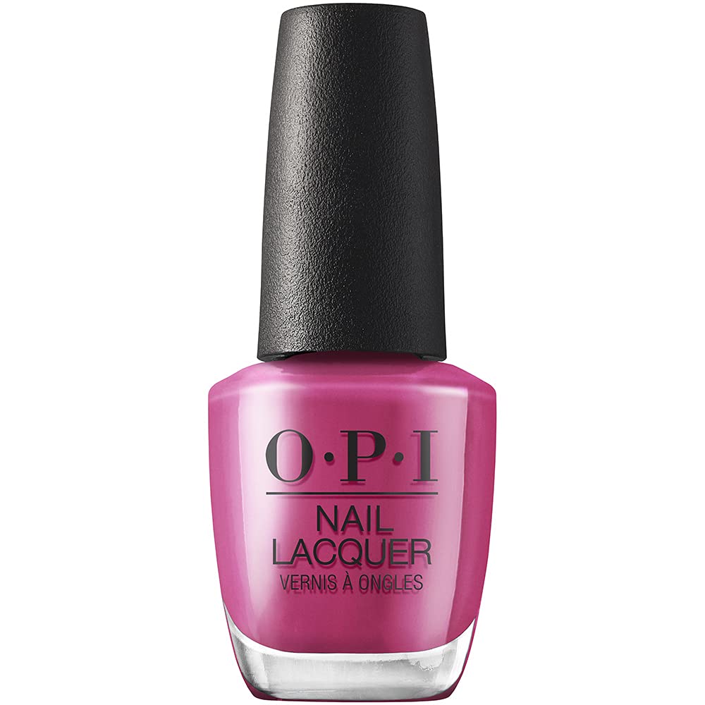 OPI Nail Lacquer 7th & Flower | Opaque Dark Red Crème Chip Resistant Nail Polish | Downtown LA Collection