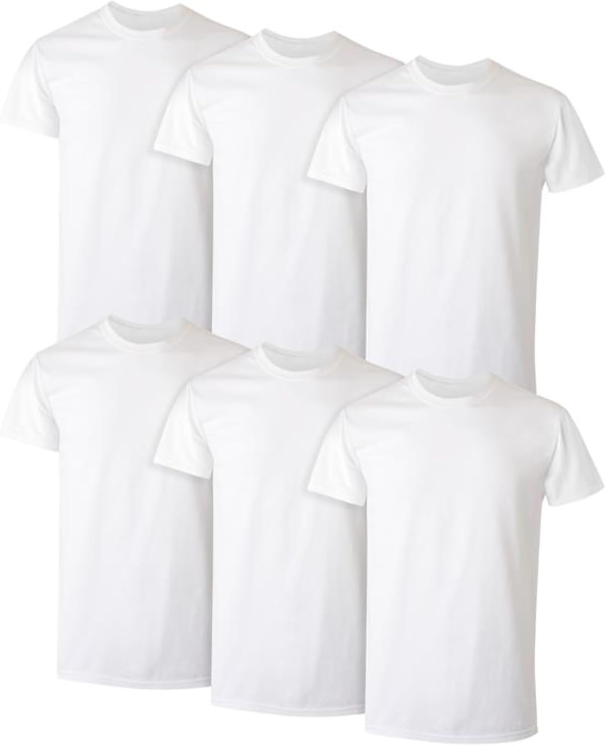 Hanes Men's Undershirts - Stay-Tucked Soft Cotton Comfort - White/Black/Assorted Multipacks