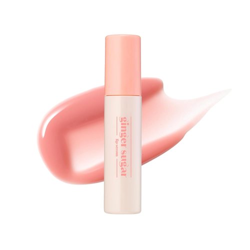 ETUDE Ginger Sugar Lip Serum - Nourishing Lip Balm with Mega Tip Applicator | Intensive Moisture in Nude Beige (13g)