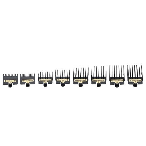 BaBylissPRO Clipper Guards - 8PCS Replacement Set for FX870, FX880, FX825 & FX673 - Black