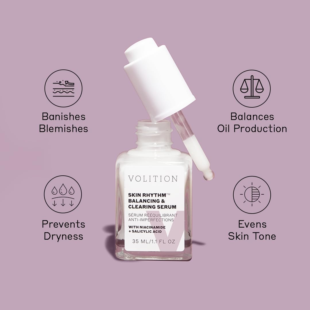 Volition Beauty Skin Rhythm Serum - Balancing Niacinamide & Salicylic Acid | Acne Treatment for Even Skin Tone & Dark Spot Reduction