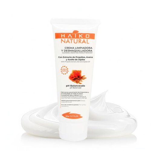 Regine Switzerland Hydrating Cleansing Cream - Non-Greasy Makeup Remover with Propolis & Oat, 2.7 fl oz / 80g