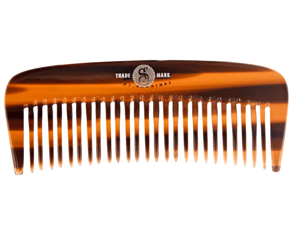 Suavecito Beard Comb - Acetate Amber Volumizing & Detangling Tool for Shaping
