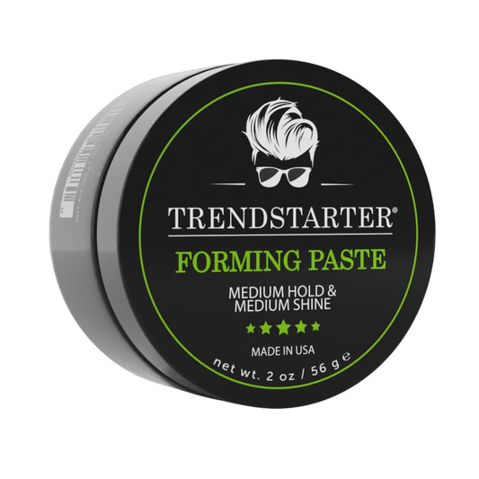 TRENDSTARTER Forming Paste - Lightweight Water-Based Hair Pomade - Medium Hold & Shine - 2oz Travel Size