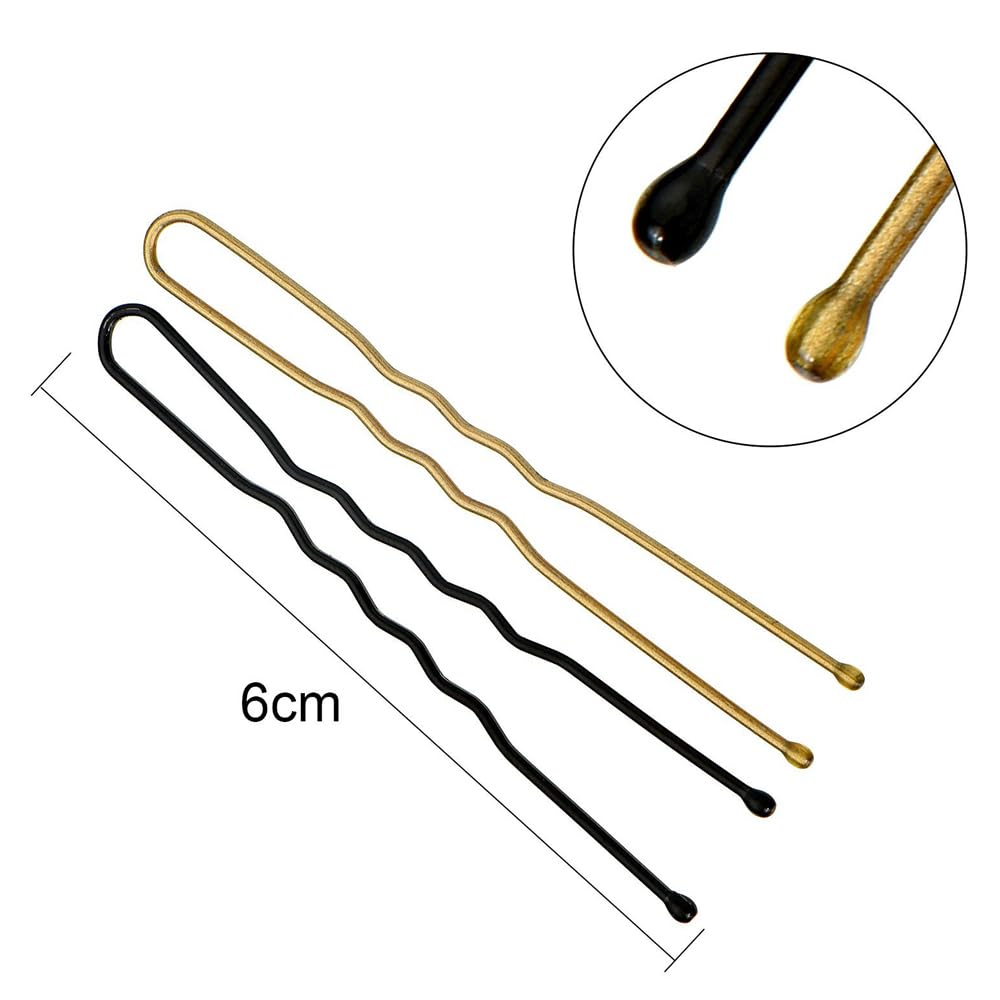 Anohuyho 357-piece hairclip organizer with 150 leather bands, 100 single clips, 100 U-clips, 6 (gold and black spiral clips) and box, perfect for hairdressing, dancing and traveling