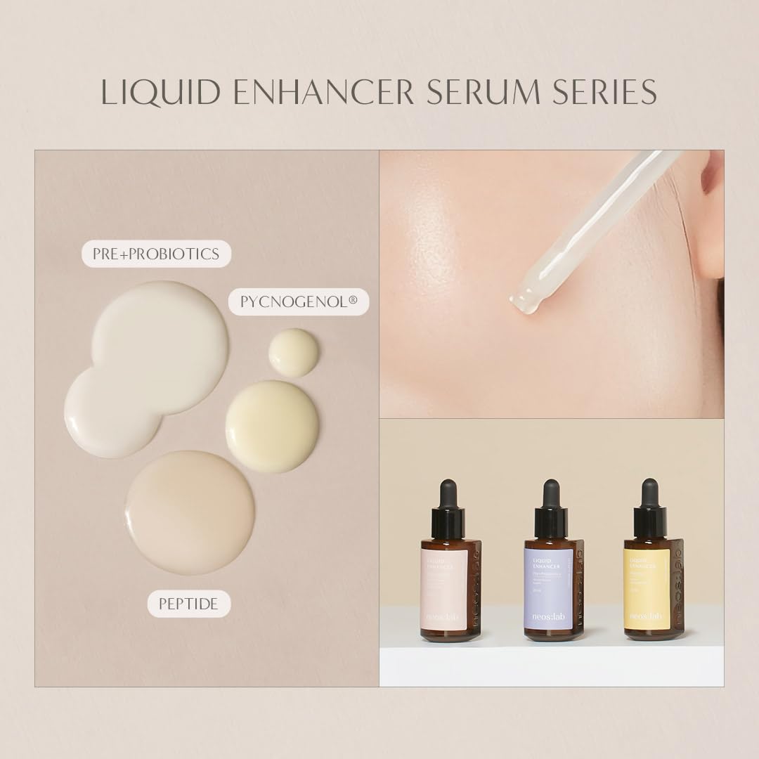 Skiennix Liquid Enhancer Pre+Probiotics Facial Serum - 1.01 fl. oz. for Dewy, Moisturized Skin