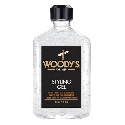 Woody's Styling Gel for Men - Alcohol-Free Hair Gel with Light to Medium Hold | 12 fl oz