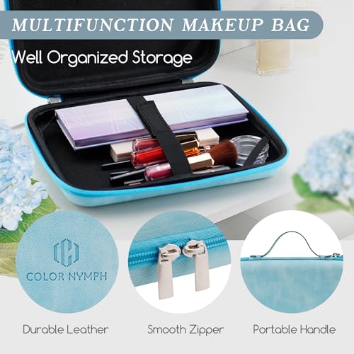 Color Nymph Makeup Palettes Makeup kits for Girls Any Ages, Teens Makeup Pallet for Beginner with Reusable Handbag, Eyeshadow Palette with Blushes Bronzer Highlighter Lipgloss Lip Oil Brushes Mirror