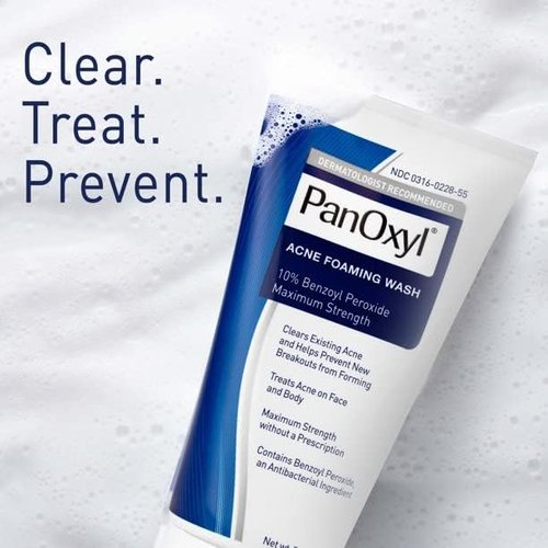 PanOxyl Foaming Acne Wash - Maximum Strength Cleanser for Clear Skin | 5.5 oz (Pack of 3)