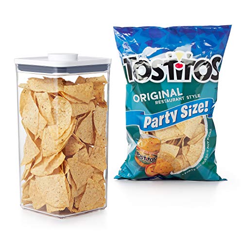 OXO Good Grips POP Container - Airtight Food Storage - Small Square Tall 2.3 Qt Ideal for spaghetti, linguini and lasagna