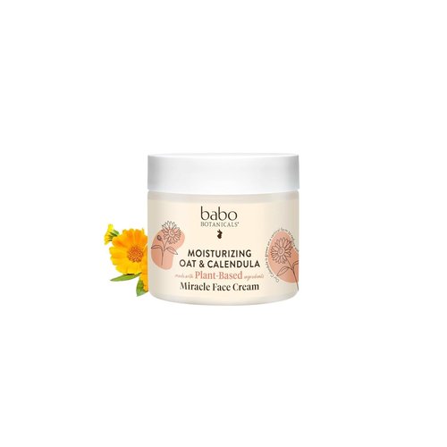 Babo Botanicals Miracle Moisturizing Cream - Oatmilk & Calendula, 2 Oz for Deep Hydration