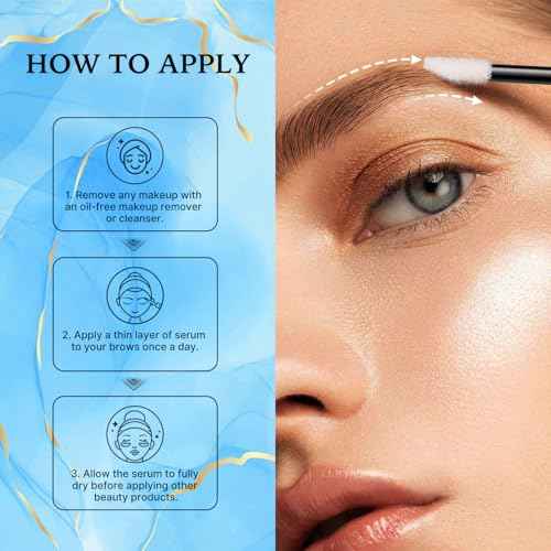 VieBeauti Eyebrow Growth Serum 5mL: Eyebrow Serum to Grow Brows with Advanced Formula to Boost Longer Fuller and Thicker Looking Eyebrows