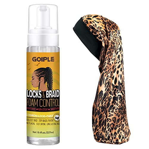 Goiple Braid Mousse, Twist, Locs - Extra Hold, High Shine, Moisturizes, Frizz Control, Lightweight, Easy to Apply, 8.4 fl oz