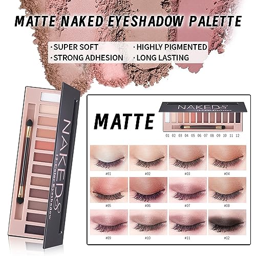 YBUETE Makeup Set for Women Full Kit, Multipurpose Women’s Makeup Sets, Includes Eyeshadow Palette, Foundation Face Primer, Liquid Lipstick, Eyebrow Pencil Eyeliner Mascara, Makeup Brush