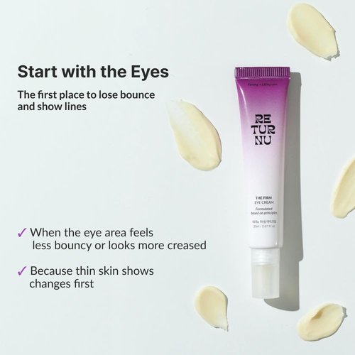 Regine Switzerland Firm Eye Cream - Anti-Wrinkle Moisturizer with Peptides & Bakuchiol | 0.67 fl oz