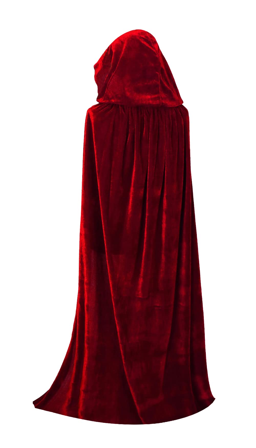 GOLDSTITCH Kids Hooded Velvet Cloak Cape for Halloween Christmas Cosplay Costumes Wine Red