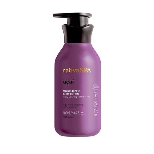 Nativa SPA by O Boticário Açaí Body Lotion - Lightweight, Long-Lasting Hydration | 13.5 Ounce