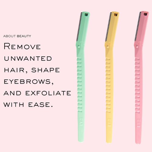 Face N Brow - Japanese Steel Beauty Groomers for Hair Removal & Brow Shaping | 3-Pack Set