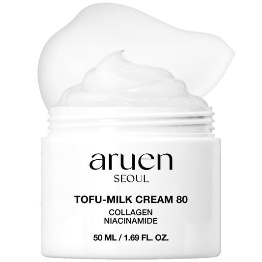 Tofu Collagen Dual-Firming Jelly Cream - 80% Fermented Soy Milk & Niacinamide - Korean Glass Skin Moisturizer (1.69 fl. oz | 50ml)
