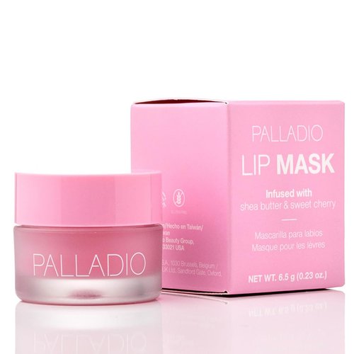 Palladio Lip Mask - Intense Overnight Moisturizer for Nourishing & Repairing Dry Lips | Hydrating Shea Butter & Sweet Cherry Infusion