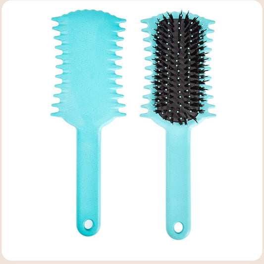 Skiennix Curly Hair Brush - Volume Curl Defining Tool for Easy Detangling & Styling | Light Green